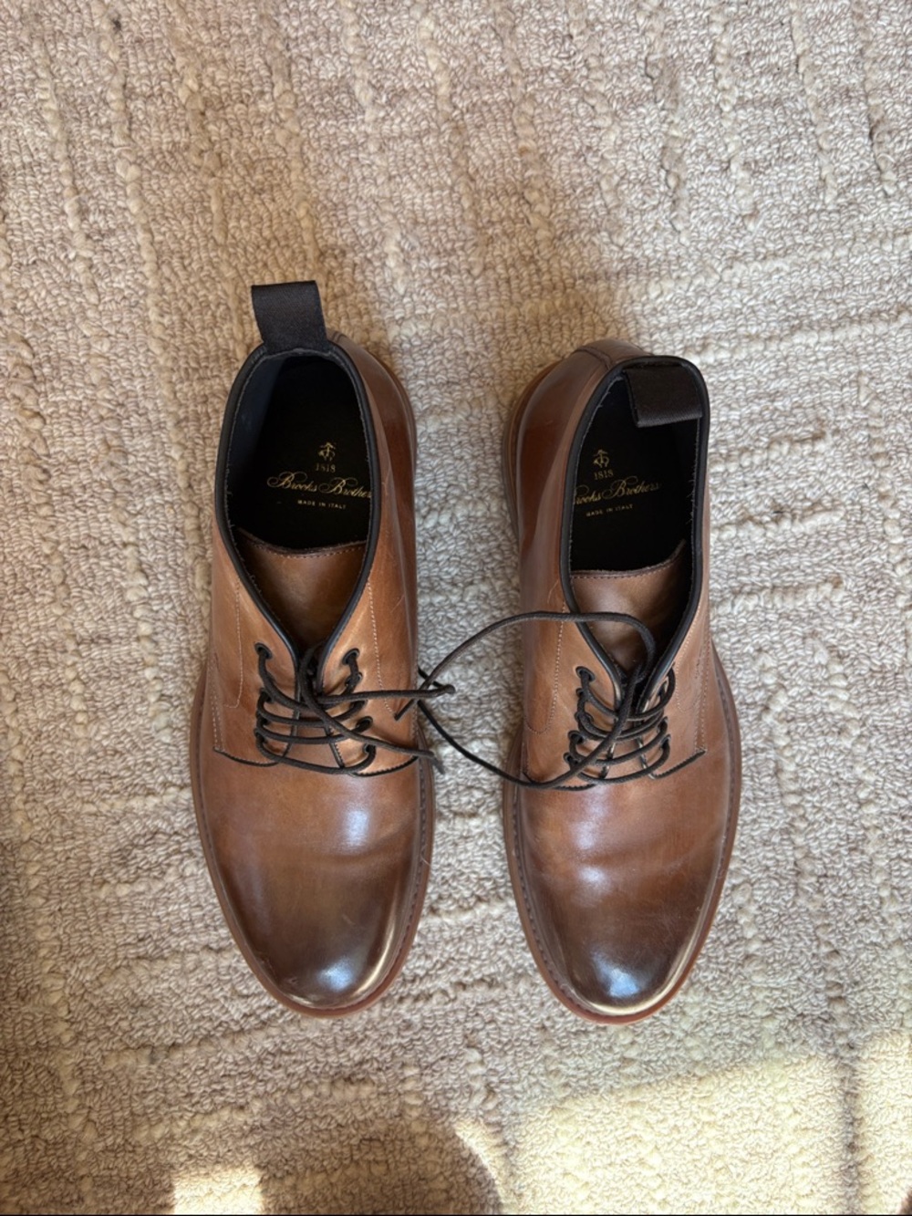 Brooks Brothers Tan/Brown Leather Chukka Boots - Picture 6 of 9